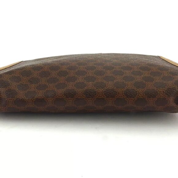 CELINE Clutch Bag Macadam Beige PVC ?~ Leather Authentic - Picture 5 of 8